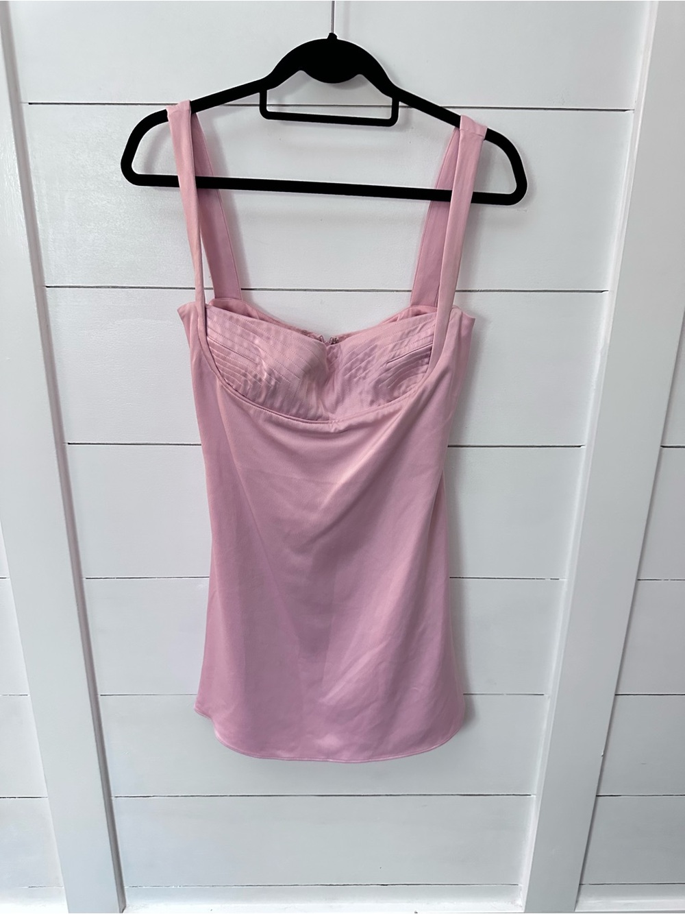 House of CB M Kata Pink Satin Corset Mini Dress Fit Flare Coquette